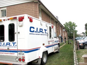 A Superior Court of Ontario ruling that the multiple-unit apartment building at 51 Taylor Ave. in Chatham be forfeited to the Crown is being appealed. In this photograph taken at the location in August 2007, Chatham-Kent police removed doors and changed locks at one of the units to assist the Attorney General's office with a court order under the Civil Remedies Act. (Chatham Daily News file photo)