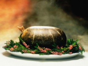 Haggis on a bed of heather.