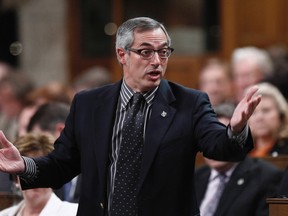 Tony Clement speaks in House