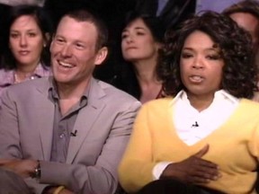 Lance Armstrong appears on the Oprah Winfrey Show in 2005. (WENN)