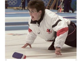 Canadian skip Sandra Schmirler shouts out instructions to her teammates during Olympic women’s curling competition at the 1998 Winter Olympics in Karuizawa, Japan. The Sandra Schmirler Foundation will hold a fundraising telethon in Kingston on Feb. 16-17 during the Scotties Tournament of Hearts. (QMI Agency file photo)