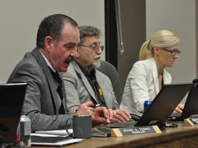 Coun. Irvine Ferris outlines city council’s options to replace a damaged pumping station at the municipality’s wastewater treatment plant. (Portage Daily Graphic file photo)