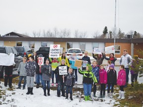 Ripley-Huron Community School students hold protest in support of teachers on Jan. 11 the day many school boards across Ontario decided to back away from a one-day protest.