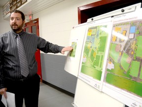 Vaughn Finch, Municipality of Brighton community development officer, explains some of the upgrades that will be made to King Edward Park in Brighton during a press conference at the King Edward Community Centre Monday.

EMILY MOUNTNEY/TRENTONIAN/QMI AGENCY