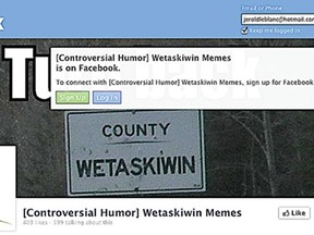 A screen grab of the Wetaskiwin Memes Facebook page, clearly shows the City of Wetaskiwin logo on the bottom left hand of this photo. The city has yet to trademark the logo.