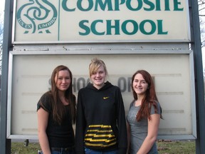 Secondary programming at Port Dover Composite School will end on Jan. 31, the same day as a semi-formal dance. Michaela Morris, Andrea Babcock and Aiden Yardley are among the students organizing the dance. (SARAH DOKTOR Simcoe Reformer)