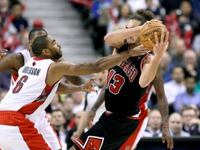 Alan Anderson of the Raptors played Jan. 16, 2013, despite losing part of a tooth the day before. (ERNEST DOROSZUK/Toronto Sun)