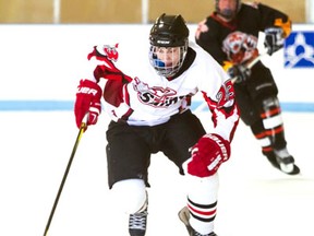 St. Thomas Aquinas Saints forward Jack Bernie is in the running for a spot representing Northwestern Ontario at the OHL Gold Cup in the spring.