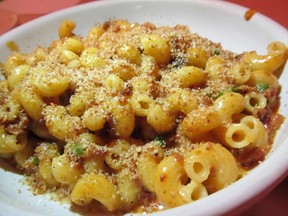 Macaroni and cheese – lots of cheese!