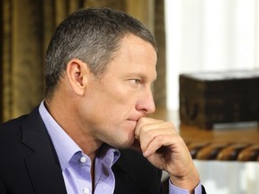Cyclist Lance Armstrong is interviewed by Oprah Winfrey in Austin, Texas, in this January 14, 2012 handout photo courtesy of Harpo Studios. (REUTERS)