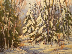 Ghost Trees, Algonquin Park is the work of local artist Frank Edwards, and is currently on display at Gallery Raymond.