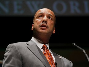 Former New Orleans Mayor C. Ray Nagin makes an address at a public forum as part of the Sustainable Globalisation summit in Sydney in this file photo taken June 11, 2009.  REUTERS/Tim Wimborne