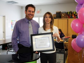 Staff and clients at Community Living Timmins (CLT) celebrated employee appreciation day by honouring a handful of workers for milestone years of service for the company. CLT is dedicated to supporting people with intellectual disabilities and their families. Among those recognized at Friday's celebration was support worker Pam Rondeau who was given a plaque for 20 years of service from CLT supervisor for community services, Darrell Sarrasin.