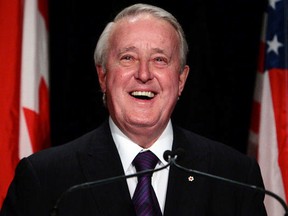 Former PM Brian Mulroney speaks at the 25th anniversary of NAFTA at the ROM in Toronto, Oct. 3, 2012. (Dave Abel/QMI Agency)