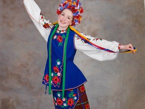 Seventeen-year-old Karina Yaceyko, of the award-winning Fort McMurray Ukrainian Dance Club, will be performing at Malanka on January 19, 2013.