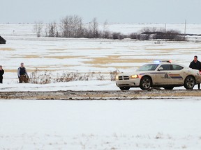 An 18-year-old man is arrested following a pursuit that ended in the suspect crashing his vehicle then allegedly fleeing on foot early Friday morning just outside of Grande Prairie city limits on 132 Avenue. (Adam Jackson/Daily Herald-Tribune)