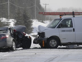 RICK OWEN • Northern News

A two vehicle collision between a car and a commercial van resulted in the death of one person and at least one other person being transported to Kirkland and District Hospital with undetermined injuries. The accident happened at about 11 a.m. on Highway 11 just North of Gowlett Road in Otto Township.