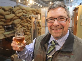 Standing in front of one of the exhibits inside the Museum of Military Communications and Electronics at CFB Kingston, Sylvain Bouffard hoists a glass to promote the upcoming Spirits of Kingston Whisky Festival, which will be held Sat., Feb. 23 at the museum.
Michael Lea The Whig-Standard