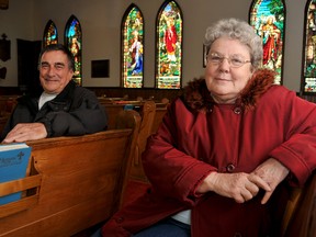 St. Andrew Anglican church wardens Peter Wicks, left, and Karlene Bourdeau, said a lack of funds and an aging congregation have lead to the closure of St. Andrew's Anglican Church in Tilbury, On., Wednesday January 15, 2013.  DIANA MARTIN/ THE CHATHAM DAILY NEWS/ QMI AGENCY