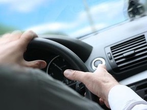 Hands on steering wheel