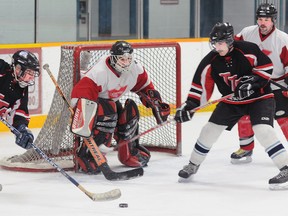The Millbrook Centennials blasted TTB 6-0 to claim the Red Gravelle Division championship at the Trenton Nomads' 36th Annual Oldtimers Hockey Tournament, Sunday at the Community Gardens.