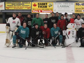 The North Bay Trappers took to the ice at the Espnaola Regional Recreation Complex for a pre-game skate and quick practice on Friday before heading west to play three away games. Their visit was one of the first steps towards them possibly relocating to Espanola or if there is a league expansion next season Espanola could possibly be one of the new homes to a higher calibre hockey team. For more on the story and to see how they did in there games over the weekend turn to Page 9. 
Photo by: Dawn Lalonde/Mid-North Monitor/QMI Agency