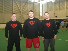 Left to right, Chris Glass, Matt Baldwin and Morgan Willis-Jones are three of the seven new coaches recruited by head coach Steve Kemp for the coming season.