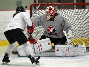 The Canadian women's hockey team is practising at Carleton this week in advance of the world championship in April in Ottawa (Tony Caldwell, Ottawa Sun)