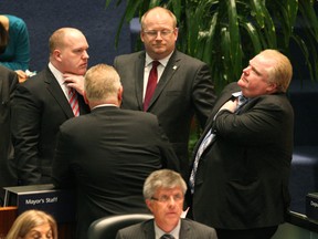Mayor Rob Ford with councillors and staff. (Ernest Doroszuk/Toronto Sun files)