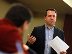 Andy Davidhazy, creative director at Downstream, OSEG's US-based branding company, speaks to a focus group about the naming of Ottawa's coming CFL team Wednesday, Jan. 23, 2013. 
Darren Brown/Ottawa Sun/QMI Agency