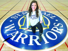 Stratford St. Michael's Lisa Downey is heading to St. Francis Xavier University next season, where she'll play hockey alongside older sister, Jenna, the team's captain.   SCOTT WISHART The Beacon Herald