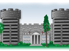 Concept illustration of tower condos and perimeter wall house. (iiicitadel.com/Supplied)