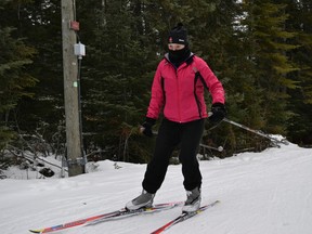 Master Seaman Amanda Gervais races through the course at Porcupine Ski Runners. The biathlon team of Royal Canadian Sea Cadet Corps Tiger was there practicing over the weekend in preparation for the upcoming competition in Sault Ste Marie.