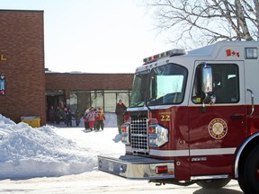 Golden Avenue Public School was evacuated on Thursday afternoon after a furnace malfunction caused a gas leak inside the building. The Timmins Fire Department was on the scene and the gas company was called in to fix the problem. Firefighters were called to the scene around 1:45 p.m. Students were led by school staff to the nearby Royal Canadian Legion Branch 287 to avoid waiting in the bitter cold and were given the rest of the day off. The transportation department of District School Board Ontario North East was advised of the situation and arranged to take the students home. It is unknown if the necessary repairs will be made in time for the school to re-open on Friday.