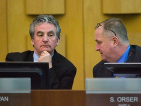 Councillors Joe Swan, left, and  Stephen Orser (Free Press file photo)