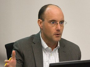 Councillor Matt Brown during a budget meeting on Thursday, January 24, 2012. (DEREK RUTTAN, The London Free Press)