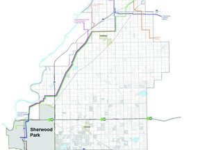 A map of pipelines running through Strathcona County. Graphic Supplied