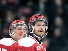 Former Soo Greyhounds defenceman Chris Buonomo is excited about continuing his university career at Acadia University.