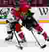 Pittsburgh Penguins' Deryk Engelland (5) tries to knock the puck away from Ottawa Senators' Jakob Silfverberg (33) during the third period of NHL hockey action at Scotiabank Place in Kanata, Sunday Jan. 27, 2013.  Darren Brown/Ottawa Sun/QMI Agency)