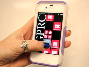 A snazzy new app allows students and faculty at the Grande Prairie Regional College to easily access information and their school accounts from most smartphones. (Photo Illustration by Patrick Callan/Daily Herald-Tribune)