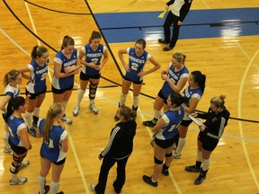 The Keyano College women’s volleyball team are still looking for their first win of 2013 after losses to King’s and NAIT this past weekend.