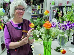 Margaret Schapansky will soon be taking time to smell the roses, not just arrange them. The former owner of Schapansky's Florist is officially retiring on Thursday.
(CLARISE KLASSEN/QMI AGENCY/PORTAGE DAILY GRAPHIC)