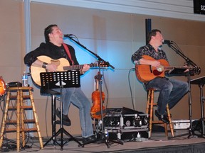 Donny Parenteau (left) and Brad Johner performed at the Telemiracle cabaret on Saturday, January 26 at the Kerry Vickar Centre.