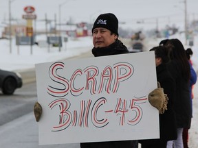 Cochrane Idle No More supporters slowed traffic on Highway 11 on Monday, Jan. 28 as part of the global day of action.