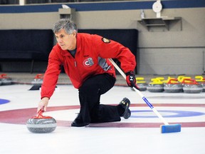 MONTE SONNENBERG Simcoe Reformer
Mike Vrooman of Simcoe is a member of the local team that won the Ontario blind curling championship last year. The Simcoe rink will go for national gold this weekend in Ottawa.