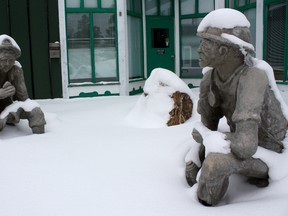 Some of the assets being talked about in the Shania Twain Centre and Gold Mine Tour asset relocation plan include stone statues of miners. Suggestions include mounting the statues on lit pedestals and placing them at main street corners around the downtown core. The city will be looking to hire consultants to figure out where and how to move the statues and ensure their long-term protection.