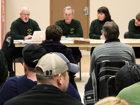 Members of the Friends of Ivanhoe Provincial Park initiative held an information session in the McIntyre Auditorium on Monday evening. Malcolm MacDonald spoke on behalf of the group, fielding questions while driving home the importance of keeping the park open.