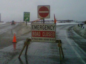 Highway closed
