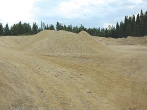 Gravel pit hidden in the bushes