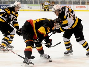 The Kingston Frontenacs lost their ninth straight game on Wednesday night, losing 8-2 to the Bulls in Belleville. (Michael J. Brethour/QMI Agency)